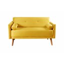 Ver imagem 1 de Sofá Namoradeira 2 Lugares Luma - Veludo Amarelo