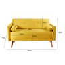 Sofá Namoradeira 2 Lugares Luma - Veludo Amarelo - 3