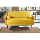 Ver imagem 2 de Sofá Namoradeira 2 Lugares Luma - Veludo Amarelo