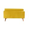 Sofá Namoradeira 2 Lugares Luma - Veludo Amarelo - 4