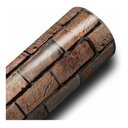 Ver imagem 4 de Papel de Parede Tijolo Tijolinho Marrom Rolo Adesivo 10m