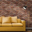 Ver imagem 2 de Papel de Parede Tijolo Tijolinho Marrom Rolo Adesivo 10m