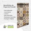 Ver imagem 5 de Papel de Parede Tijolo Tijolinho Marrom Rolo Adesivo 10m