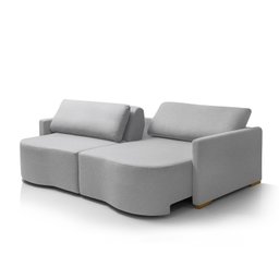 Sofá Cama Retrátil 2 Lugares 184 Cm Moscow Redenobre:cinza Claro - 4