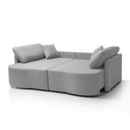 Sofá Cama Retrátil 2 Lugares 184 Cm Moscow Redenobre:cinza Claro - 5