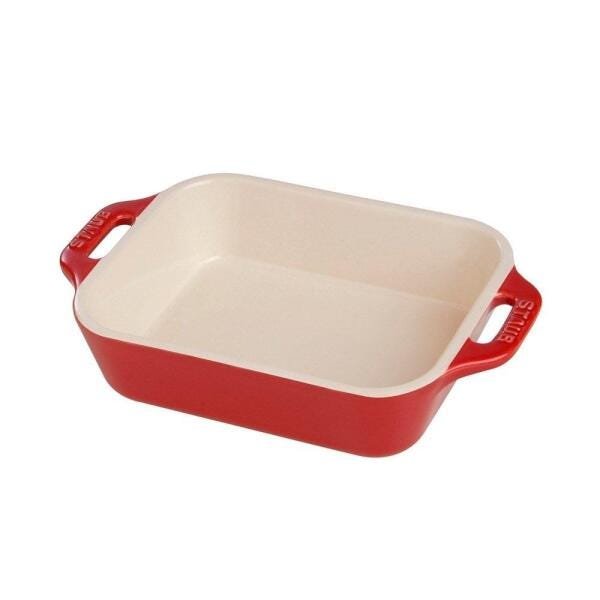 Travessa Retangular de Cerâmica 14x11cm Cereja Staub - 3