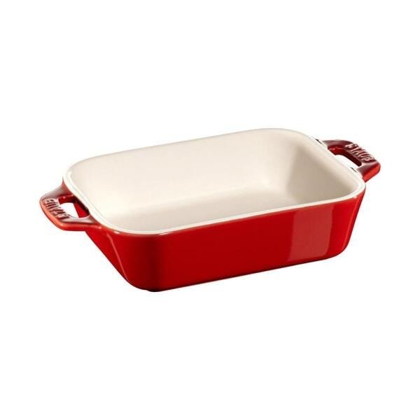 Travessa Retangular de Cerâmica 14x11cm Cereja Staub - 1