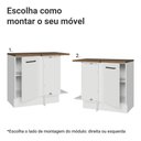 Ver imagem 4 de Balcão de Canto 94 cm 1 Porta Branco Tampo Rustic Agata Madesa