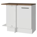 Ver imagem 1 de Balcão de Canto 94 cm 1 Porta Branco Tampo Rustic Agata Madesa