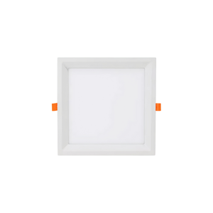 Painel Plafon Embutir Quadrado Recuado Led 12w Bco/ Pto Opus - Branco - Bco Frio 6500k