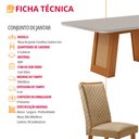 Ver imagem 7 de Mesa de Jantar Carolina 180cm Tampo MDF e Vidro Canto Copo com 6 Cadeiras Lira