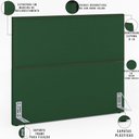 Ver imagem 4 de Cabeceira Cama Box Queen com Tachas 160 Cm Vicenza L02 Suede Verde Musgo - Lyam Decor