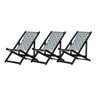 Kit 3 Espreguiçadeiras Dobrável Black Sb-triang Preto - 1