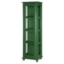 Ver imagem 1 de Cristaleira Torre Lateral Com 1 Porta de Vidro e 3 Prateleiras 108 Verde Chá