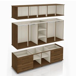 Guarda-Roupa Casal Rústico 5 Portas 6 Gavetas Malbec Off-White Londres - 5