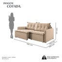 Ver imagem 4 de Sofá Cama Retrátil e Reclinável 180 cm Linho Flórida