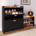 Ver imagem 5 de Sapateira Organizadora com Banco 2 Portas Milano - Preto / Cinamomo