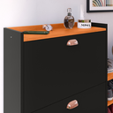 Ver imagem 6 de Sapateira Organizadora com Banco 2 Portas Milano - Preto / Cinamomo