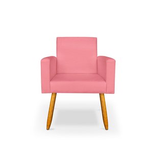 Poltrona Nina Recepção Cadeira Sala de Estar Consultório Rosa