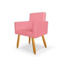 Ver imagem 2 de Poltrona Manicure Nina Recepção Cadeira Salão de Beleza Consultório Rosa