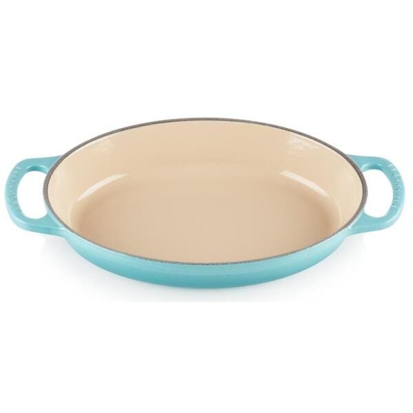 Assadeira Oval em Ferro Fundido 28 cm Azul Caribe Le Creuset - 2