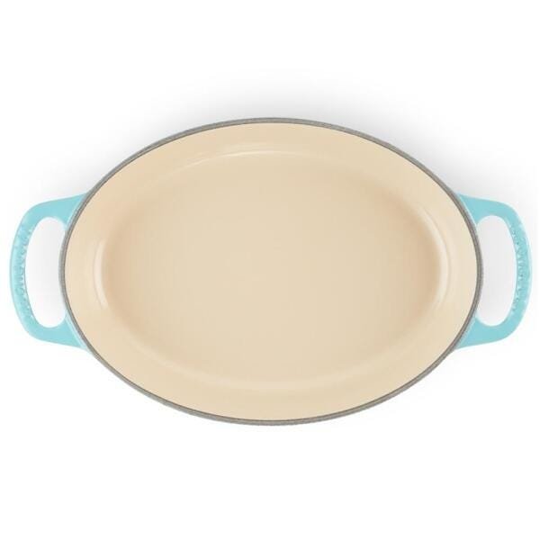 Assadeira Oval em Ferro Fundido 28 cm Azul Caribe Le Creuset - 4