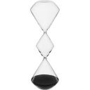 Ver imagem 1 de Ampulheta Decorativa Enfeite Casa Home&co Areia Preta Vidro 39x12x12cm Transparente