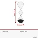 Ver imagem 7 de Ampulheta Decorativa de Vidro Transparente 39x12x12cm Enfeite Mesa Estante Sala