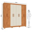 Ver imagem 6 de Guarda-Roupa 8 Portas 2 Gavetas Las Vegas Off White/Cinamomo
