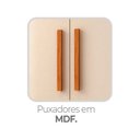 Ver mais imagens de Guarda-Roupa 8 Portas 2 Gavetas Las Vegas Off White/Cinamomo