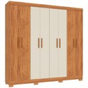 Ver imagem 5 de Guarda-Roupa 8 Portas 2 Gavetas Las Vegas Off White/Cinamomo