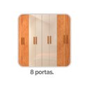 Ver imagem 4 de Guarda-Roupa 8 Portas 2 Gavetas Las Vegas Off White/Cinamomo
