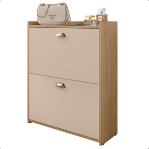 Sapateira Hall Entrada Sapatos 2 Portas Puxador Concha Closet - Hanover / Fendi