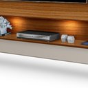 Ver imagem 4 de Painel TV 75 Polegadas com Luzes LED Milão New Carvalho Off White