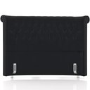 Ver imagem 3 de Cabeceira Cama Box Queen 160cm Estofada Meora P05 Veludo Preto - Lyam Decor