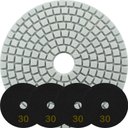 Ver imagem 1 de Kit 4 Disco Lixa Polimento Úmido Mármore 10 Cm Grão 30