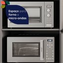 Ver imagem 7 de Cozinha Telasul Lumina 4 Peças com Paneleiro para Forno e Micro com Vidro e Iluminação Cinza