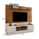 Ver imagem 5 de Sala de Estar Rack Retrô com Painel para TV 75 Polegadas London New Carvalho Off White