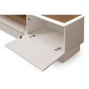 Ver imagem 4 de Sala de Estar Rack Retrô com Painel para TV 75 Polegadas London New Carvalho Off White