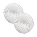 Ver imagem 1 de 2 Almofadas Redondas Rendy em Veludo Branco