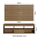 Ver imagem 4 de Rack com Painel para Tv até 65 Polegadas Rustic Orlando Madesa