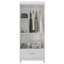 Ver imagem 3 de Guarda Roupa 3 Portas 1 Gaveta Prince D02 Branco - Mpozenato