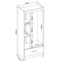 Ver imagem 4 de Guarda Roupa 3 Portas 1 Gaveta Prince D02 Branco - Mpozenato