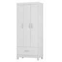 Ver imagem 1 de Guarda Roupa 3 Portas 1 Gaveta Prince D02 Branco - Mpozenato
