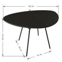 Ver imagem 2 de Mesa de Jantar Orgânica 120cm Barcelona Preto
