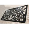 Cabeceira de Cama Solteiro Mandala Flores Prosperidade 90X46cm - 3mm:Preto - 2
