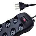 Ver imagem 3 de Filtro de Linha 10 Tomadas 10a Bivolt Cabo 1,2m Qualitronix