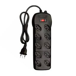 Filtro de Linha 10 Tomadas 10a Bivolt Cabo 1,2m Qualitronix - 1