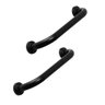 Barra de Apoio Alça Inox 60cm Preto Kit 2 Unidades Idoso Deficiente Cadeirante Acessibilidade - 1