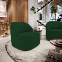Ver mais imagens de Poltrona Decorativa Living Kaya Orgânica Bouclê Verde - Desk Design